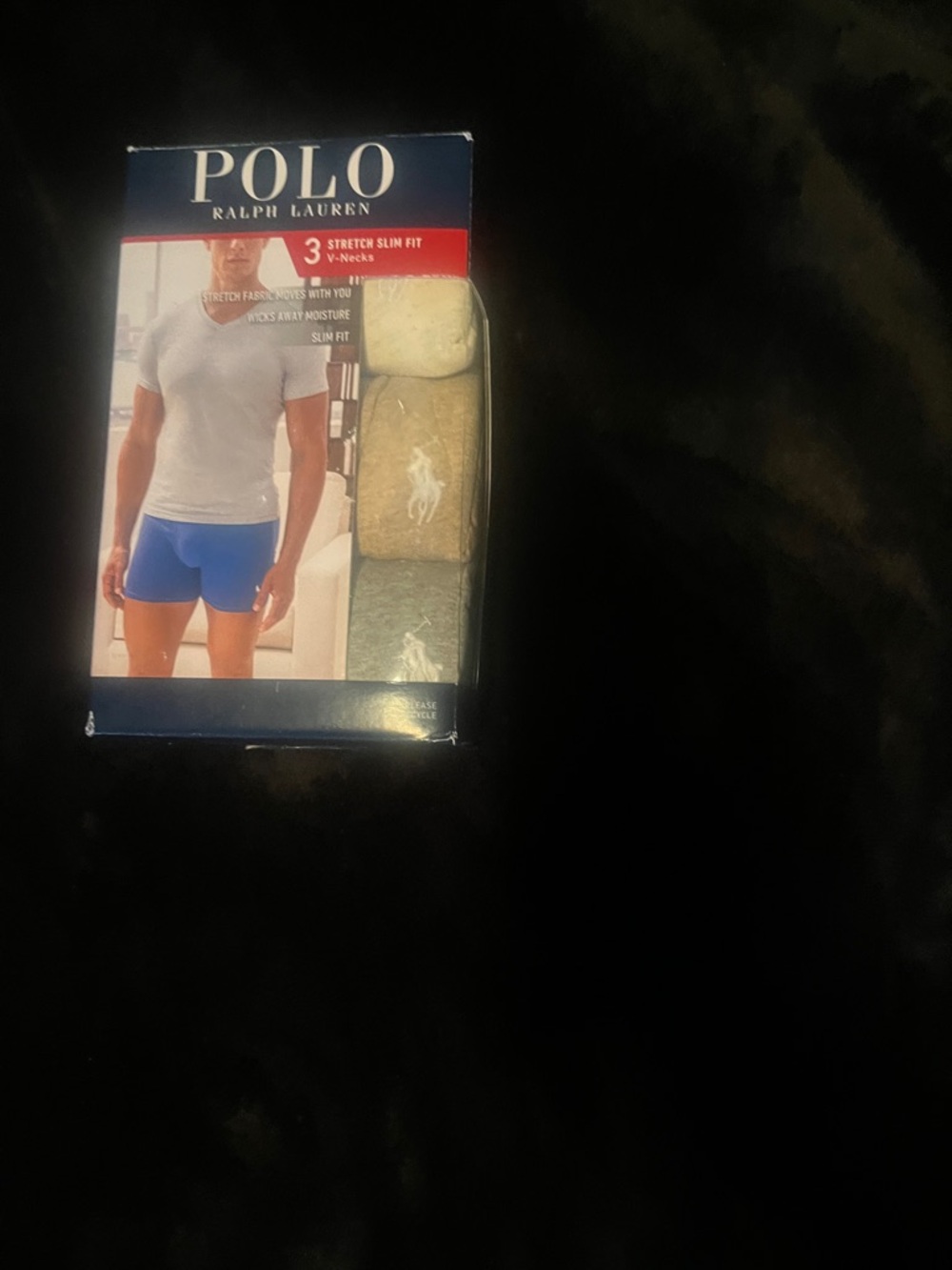 3 pack Ralph Lauren 3 stretch slim fit V-Necks.